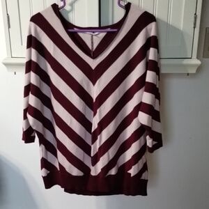 Striped V-Neck Sweater
